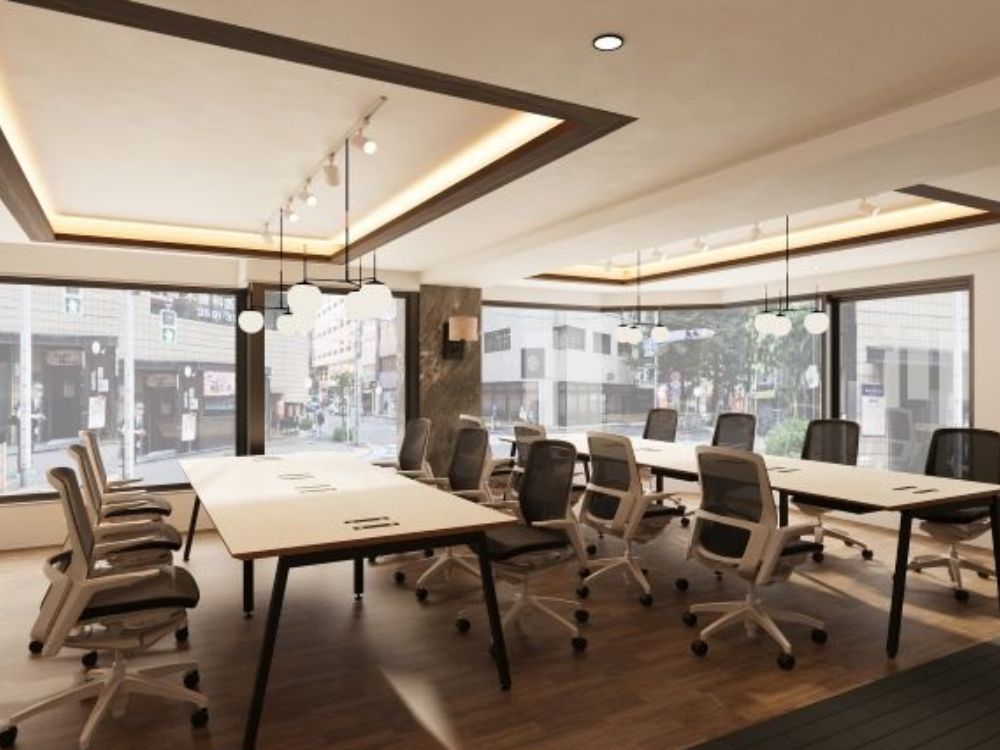 中央区八丁堀のフルセットアップオフィス物件（宝町駅徒歩3分、約25坪）