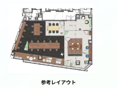 港区六本木のセットアップオフィス物件(六本木一丁目駅徒歩1分、約45坪)