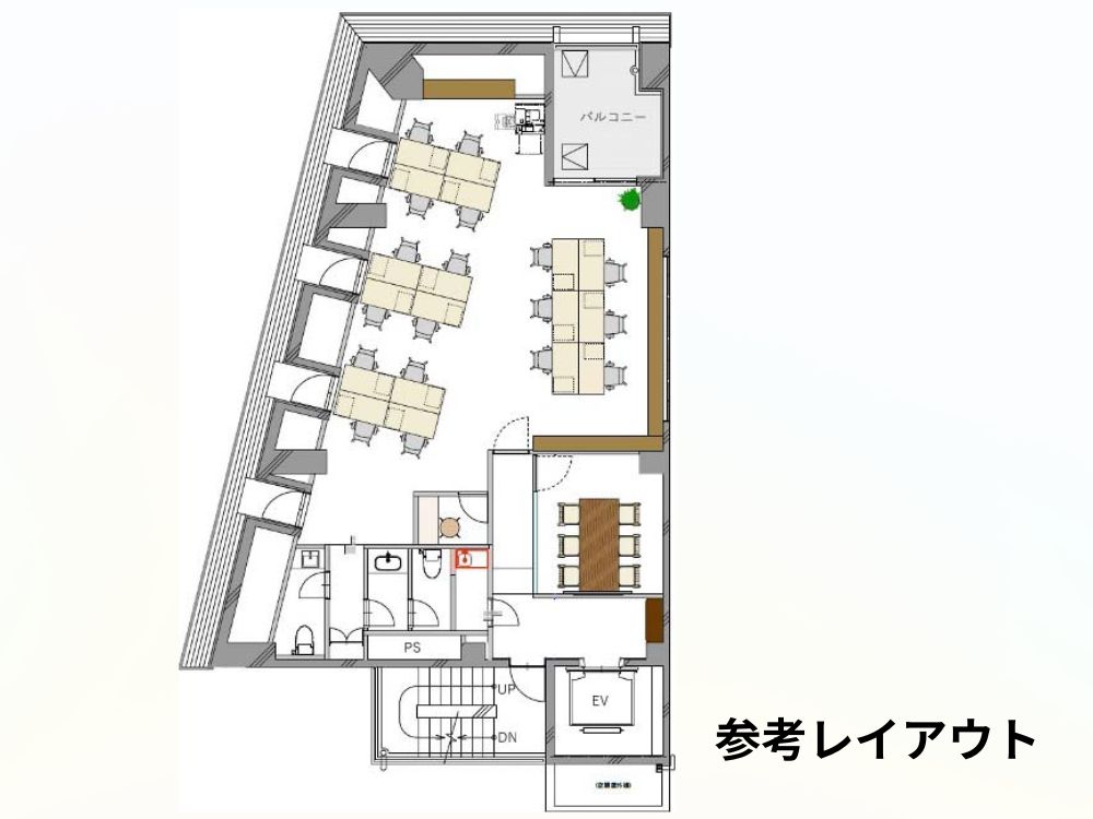 渋谷区恵比寿のフルセットアップオフィス物件（恵比寿駅徒歩5分、約30坪）