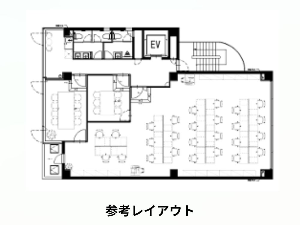 中央区入船のセットアップオフィス物件（新富町駅徒歩4分、約45坪）