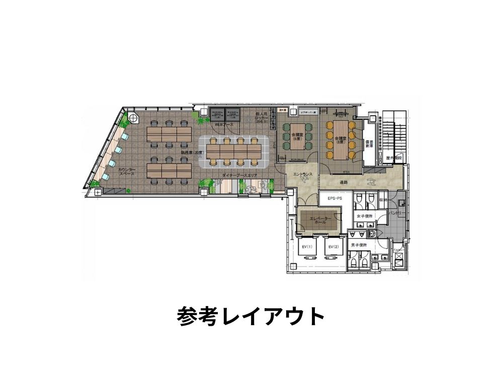 千代田区岩本町のセットアップオフィス物件（岩本町駅徒歩3分、約60坪）