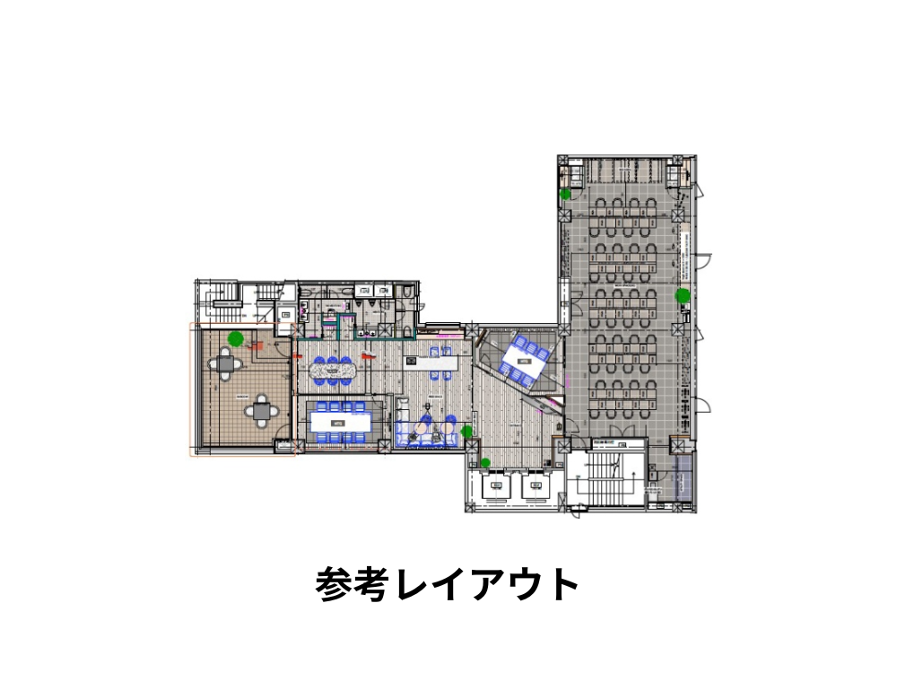 中央区築地のセットアップオフィス物件（築地駅徒歩2分、約90坪）