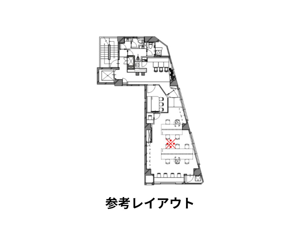 中央区築地のセットアップオフィス物件（築地駅徒歩1分、約25坪）