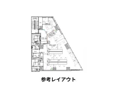 港区東新橋のセットアップオフィス物件（新橋駅徒歩2分、約35坪）