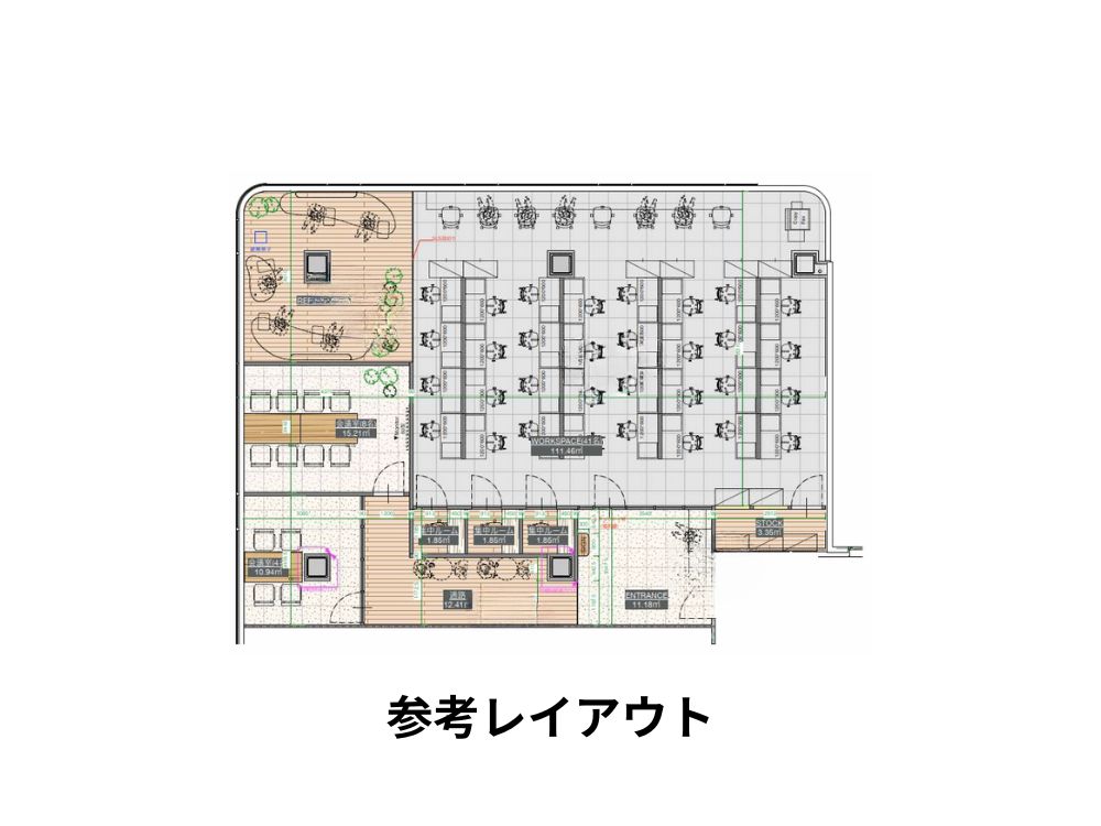 港区浜松町のセットアップオフィス物件（浜松町駅徒歩1分、約55坪）