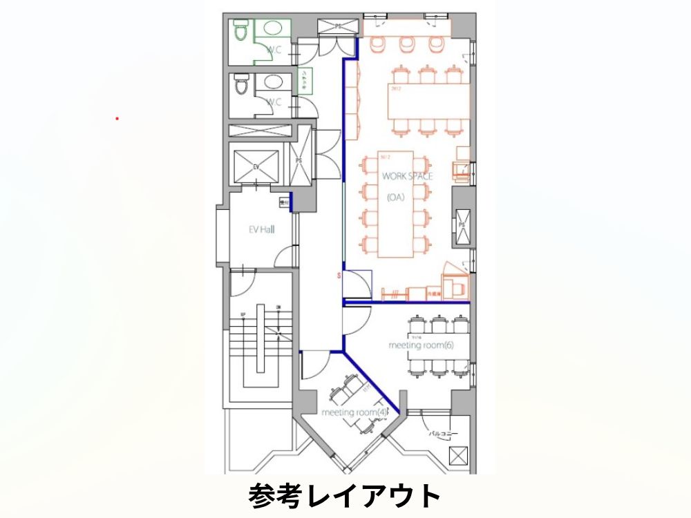 港区東新橋のセットアップオフィス物件（汐留駅徒歩2分、約30坪）