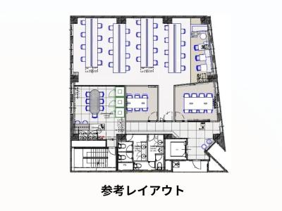 港区芝のフルセットアップオフィス物件(三田駅徒歩2分、約55坪)