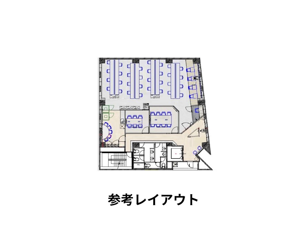 港区芝のフルセットアップオフィス物件（三田駅徒歩2分、約55坪）