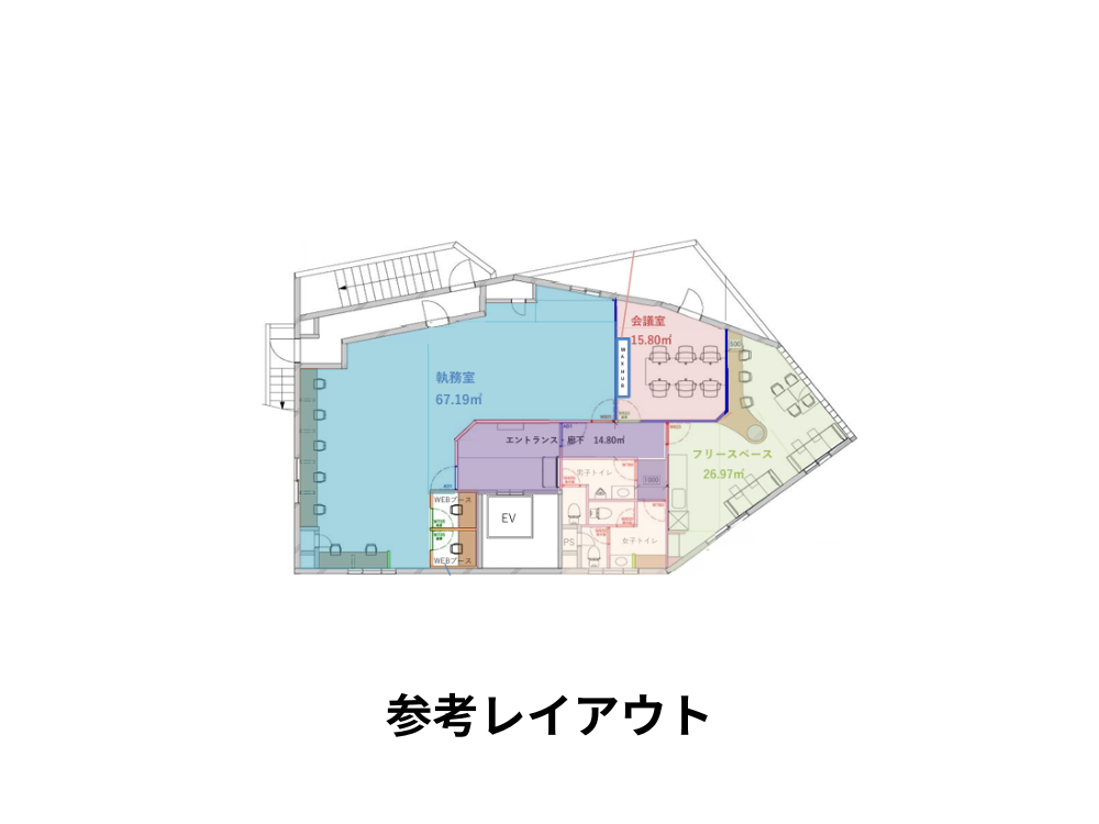 目黒区鷹番のセットアップオフィス物件（学芸大学駅徒歩10分、約45坪）
